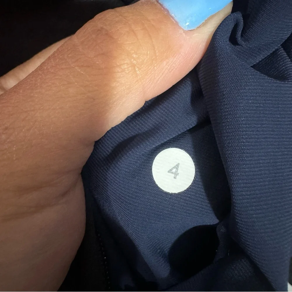 Lululemon Trail Bound‎ Long Sleeve Deep Coal Deep Navy Electric Coral Size 4
